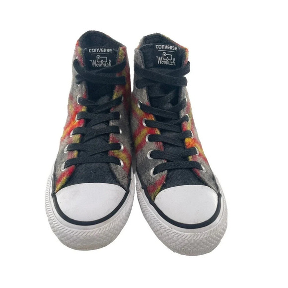 Converse X Woolrich Hi-Top Sneakers Chuck Taylor All Star Wool Size M 4.5 W 6.5 - Picture 2 of 16